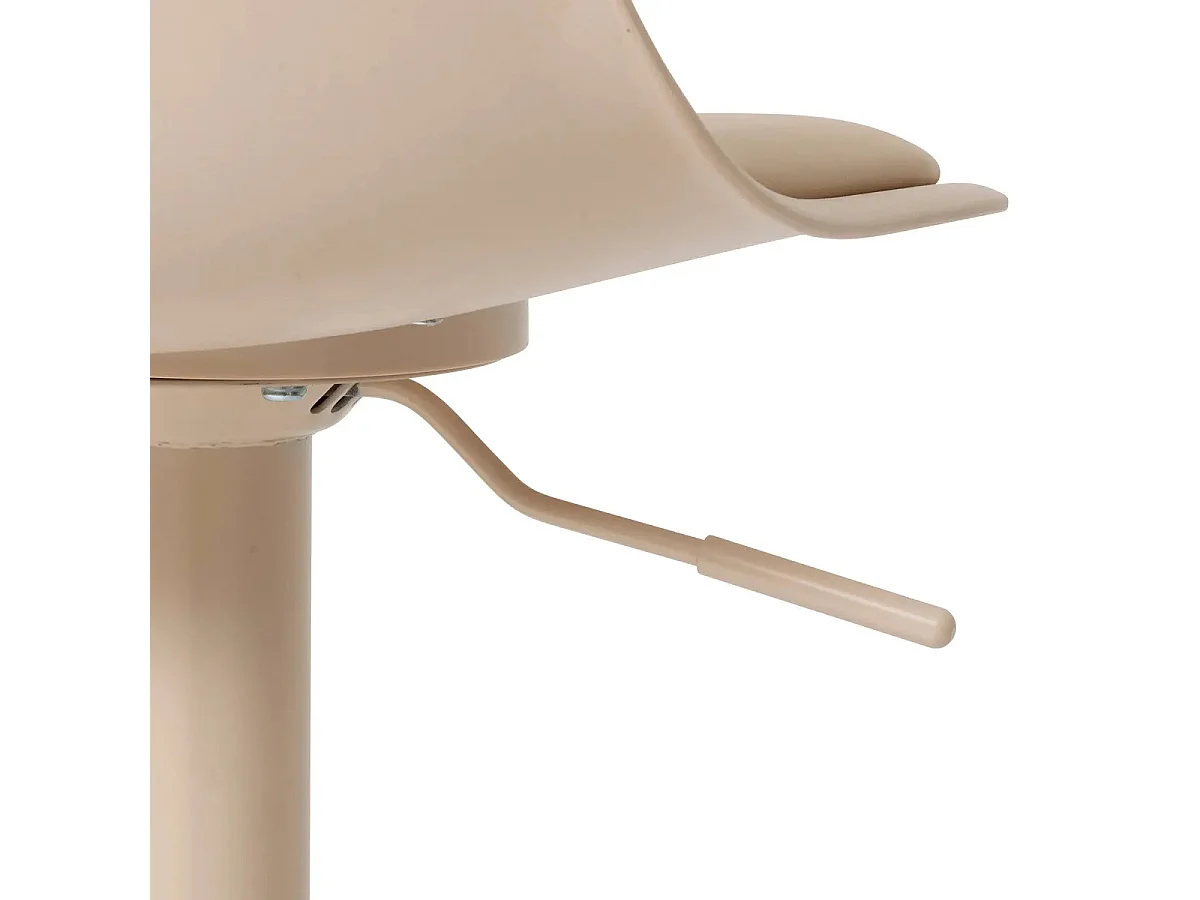 Lot de 2 chaises de bar, chaises hautes  en polypropylène coloris beige - Diamètre 45 x Hauteur 103 cm