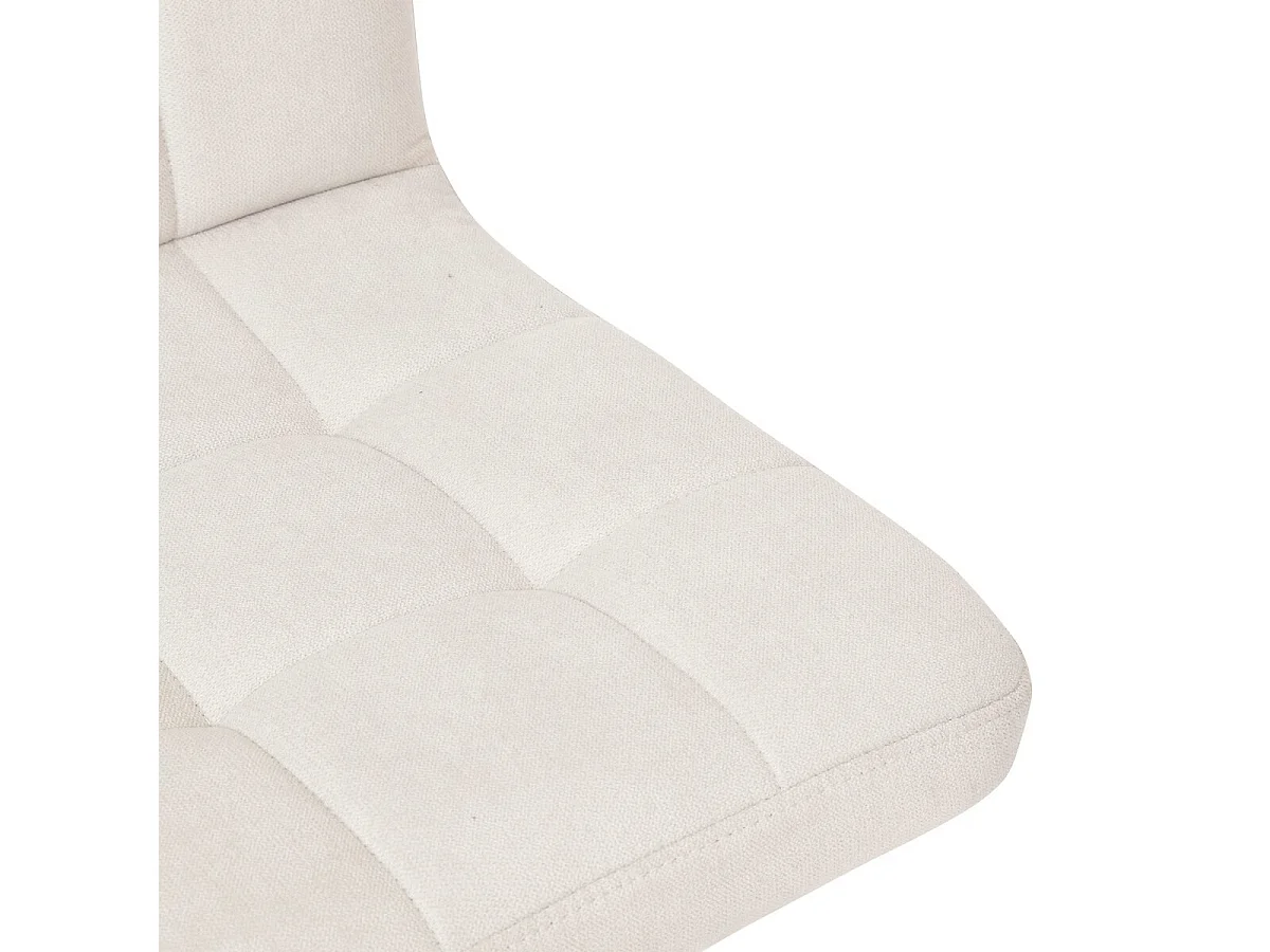 Lot de 2 chaises de bar, chaises hautes réglables en PU beige et pieds en métal noir