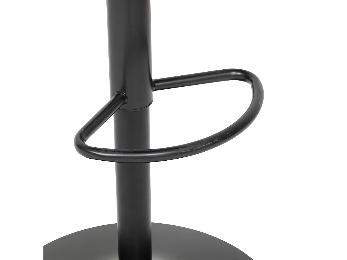 Lot de 2 chaises de bar, chaises hautes réglables en PU beige et pieds en métal noir