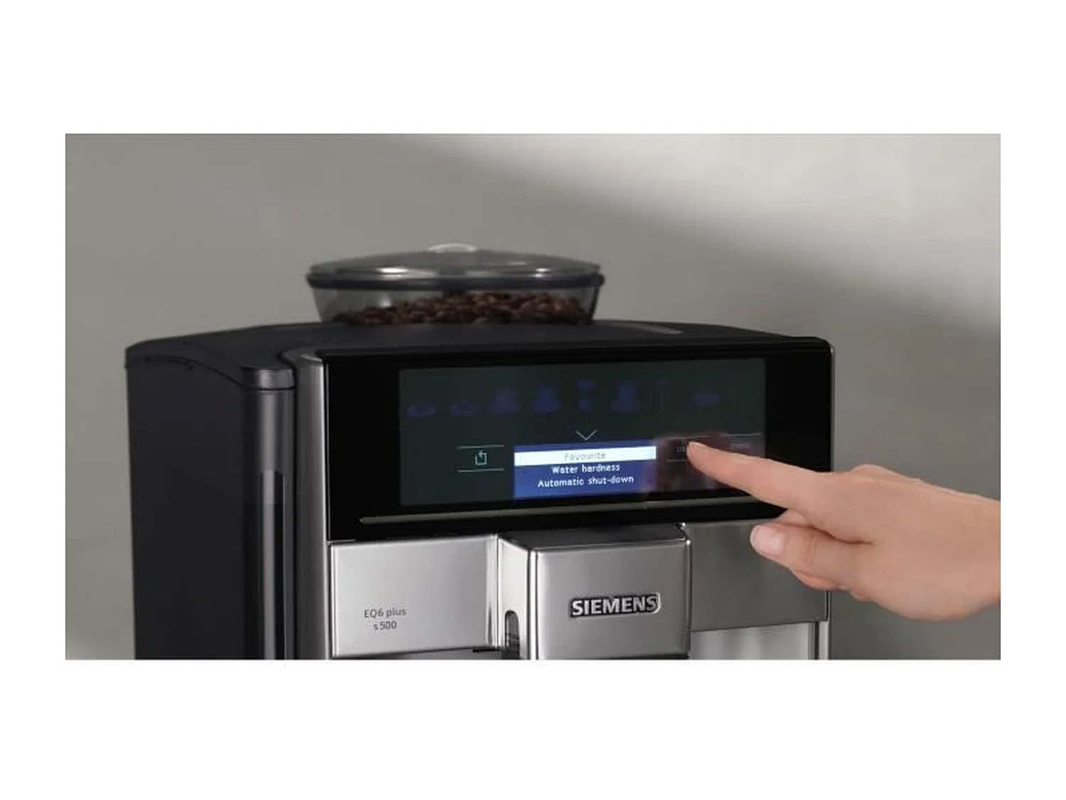 Máquina de Café Expresso Automática Siemens TE655203RW com Moinho de Cerâmica - Cinza/Preto
