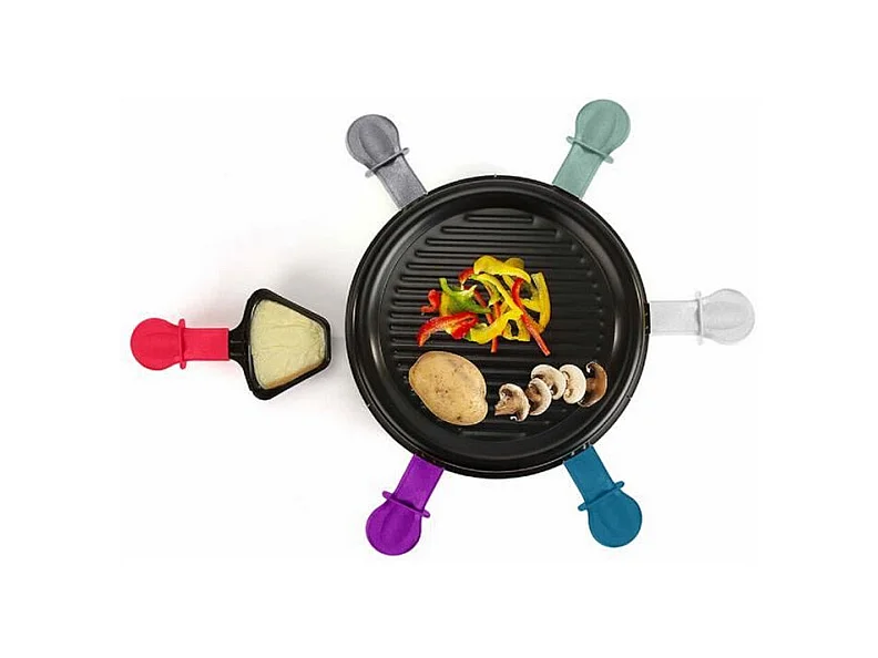 Raclette Gerät 6 Personen Schwarz Livoo 800W