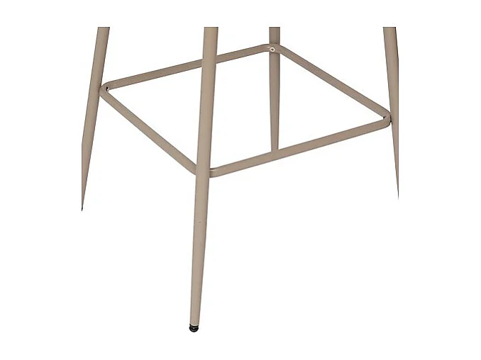 Lot de 4 chaises de bar, chaises hautes en tissu coloris beige et pieds en métal