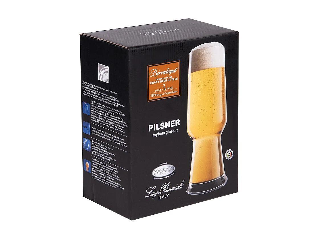 Coffret de 2 verres à bière birrateque pilsner 54 cl