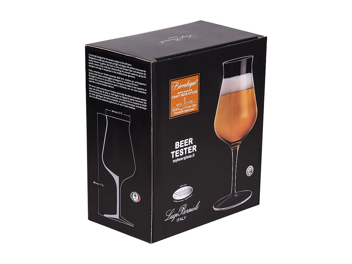Coffret de 2 verres à bière birrateque tester 42 cl