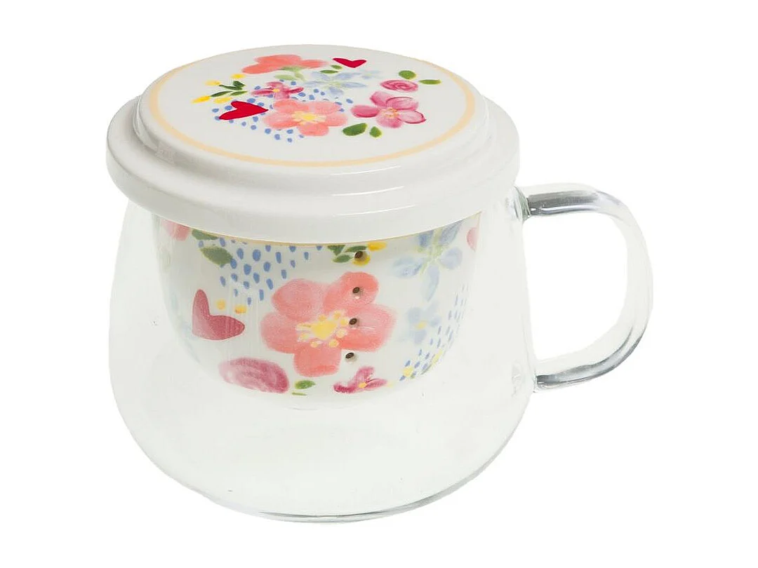 Coffret mug avec filtre en verre Thais