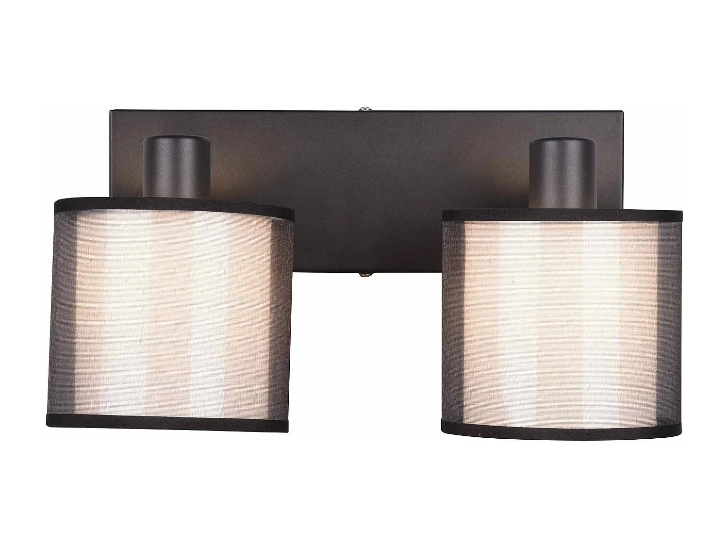 Barra 2 spot orientabili, metallo, nero e bianco, L 33 cm, Burton