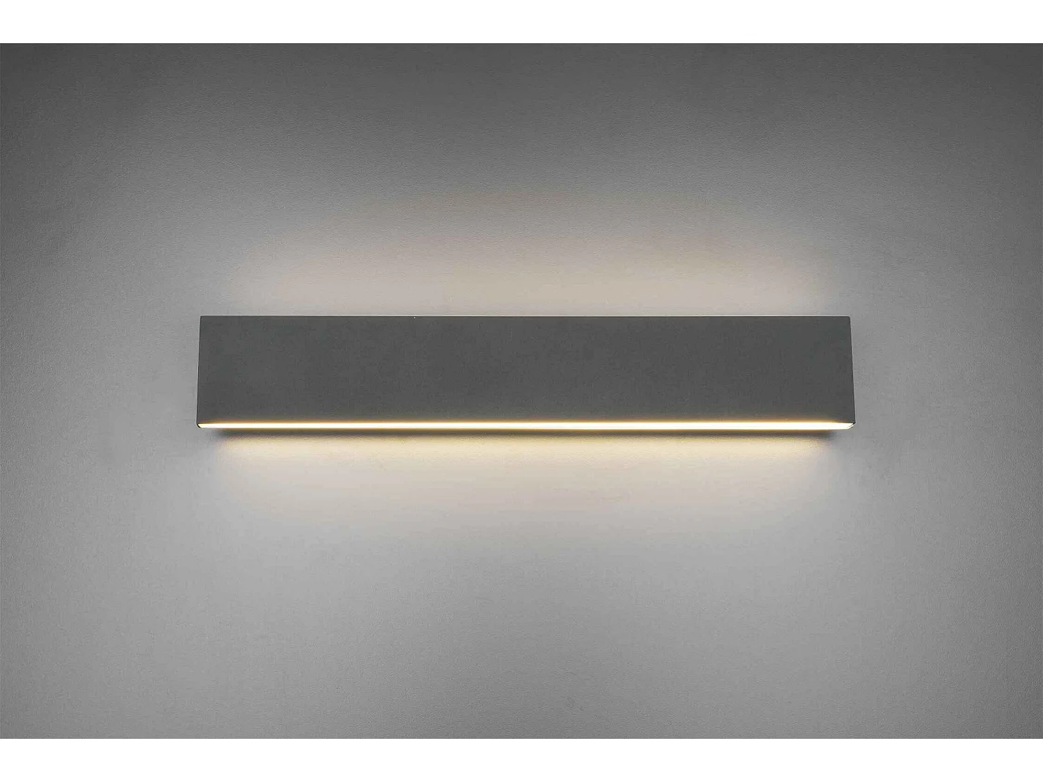 Applique LED bi-emissione, metallo, antracite, L 46 cm, Concha