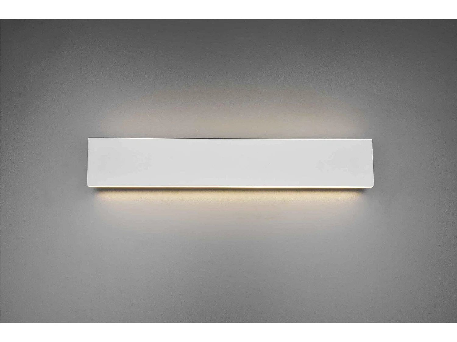 Applique LED bi-emissione, metallo, bianco, L 46 cm, Concha