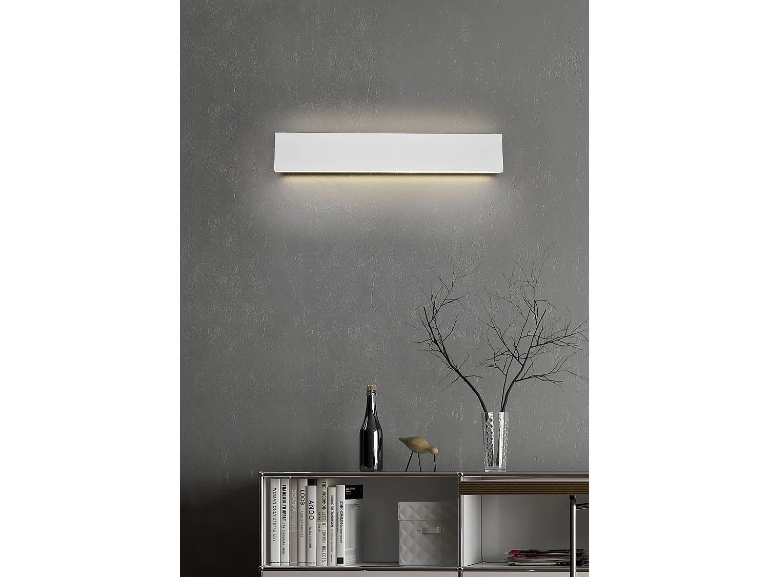 Wandlamp CONCHA - 0x0x8 cm - Wit