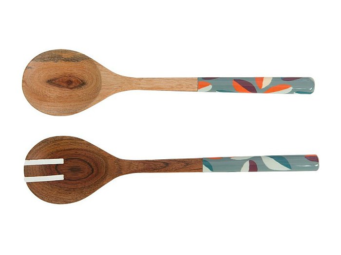 KADAX Lot de 2 couverts à salade en plastique - 30 x 7 cm - Élégant - 2