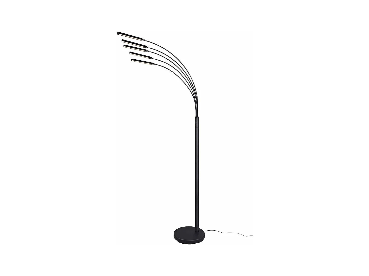Piantana LED ad arco 5 diffusori, metallo, antracite, H 195 cm, Reed