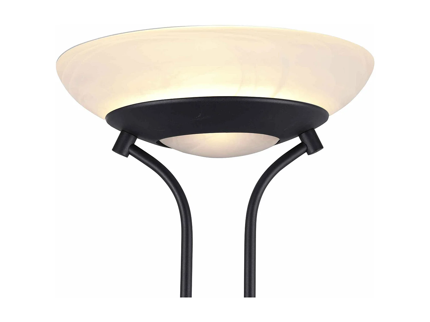 Piantana LED con lampada da lettura, nero, H 180 cm, Orson