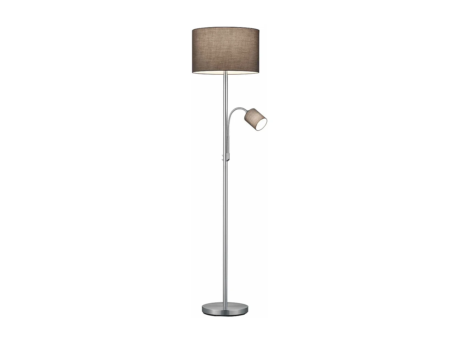 Piantana con lampada da lettura, metallo, grigio e bianco, H 170 cm, Hotel