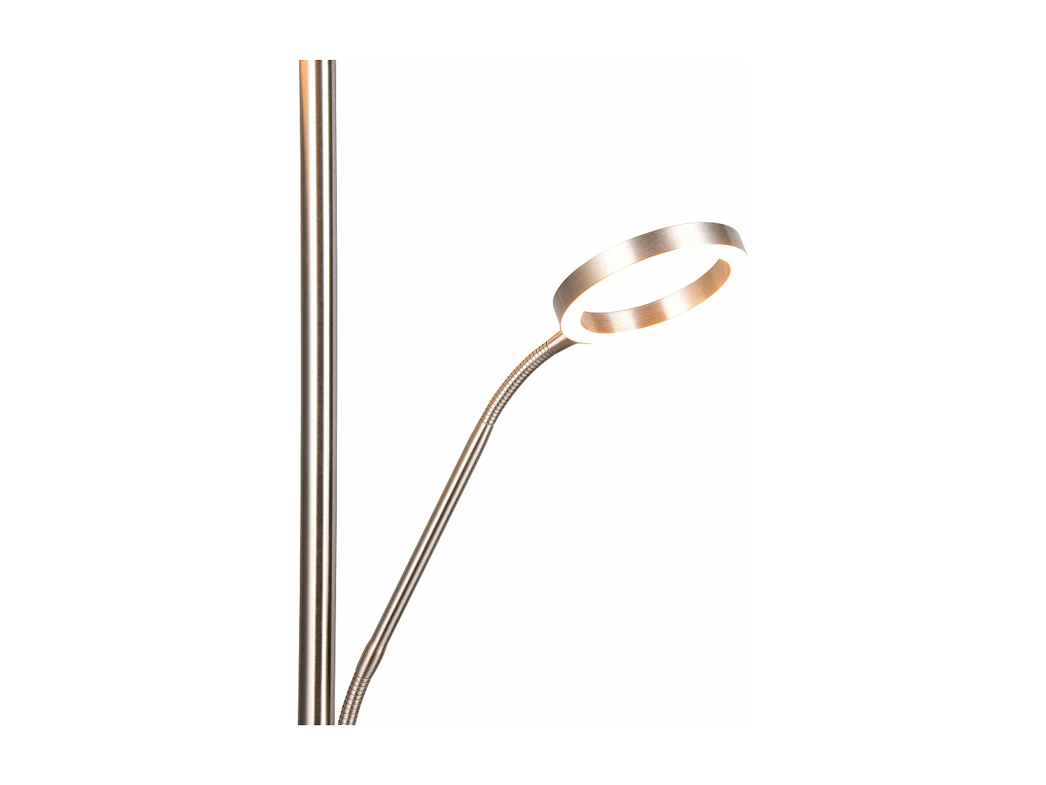 Piantana LED con lampada lettura, metallo, acciaio, H 180 cm, Willis