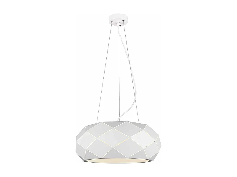 Lampada a sospensione con tagli laser, metallo, bianco, D 50 cm, Zandor