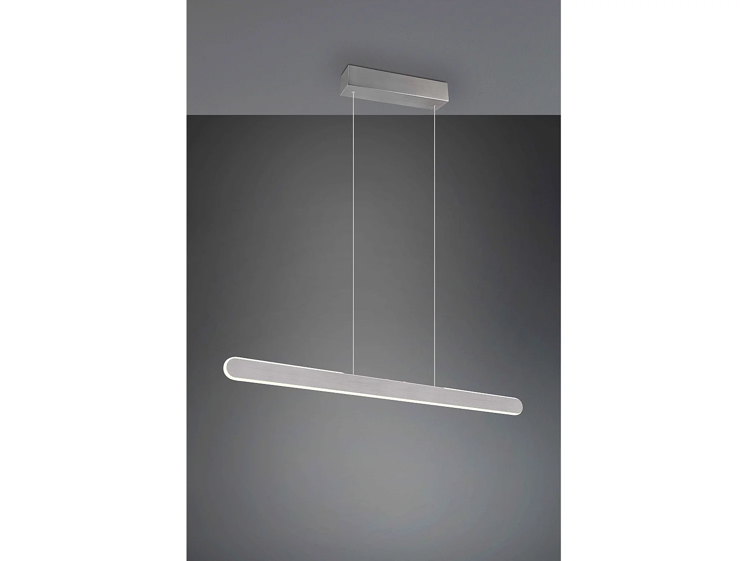 Lampada a sospensione LED a bi-emissione, metallo, alluminio, L 100 cm, Helios