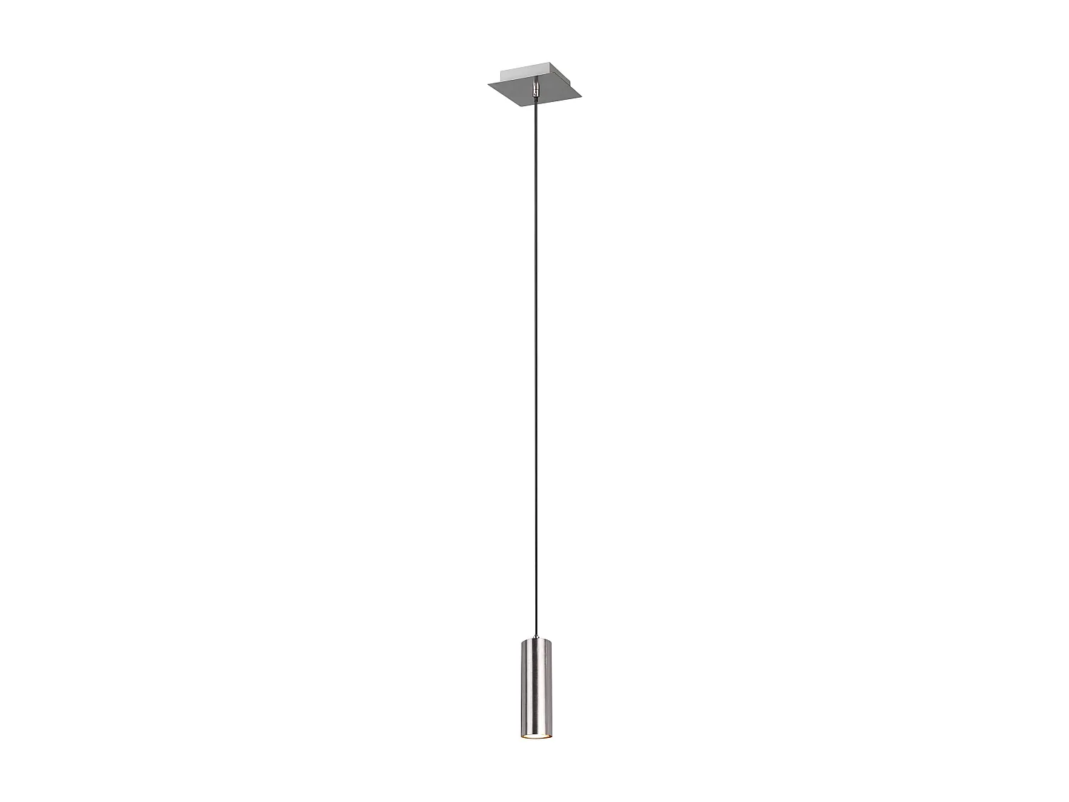 Lampada a sospensione cilindro, metallo, acciaio, D 6 cm, Marley