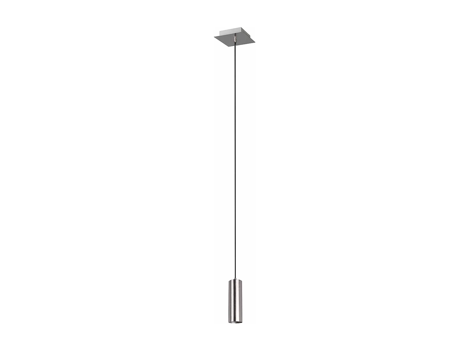 Lampada a sospensione cilindro, metallo, acciaio, D 6 cm, Marley