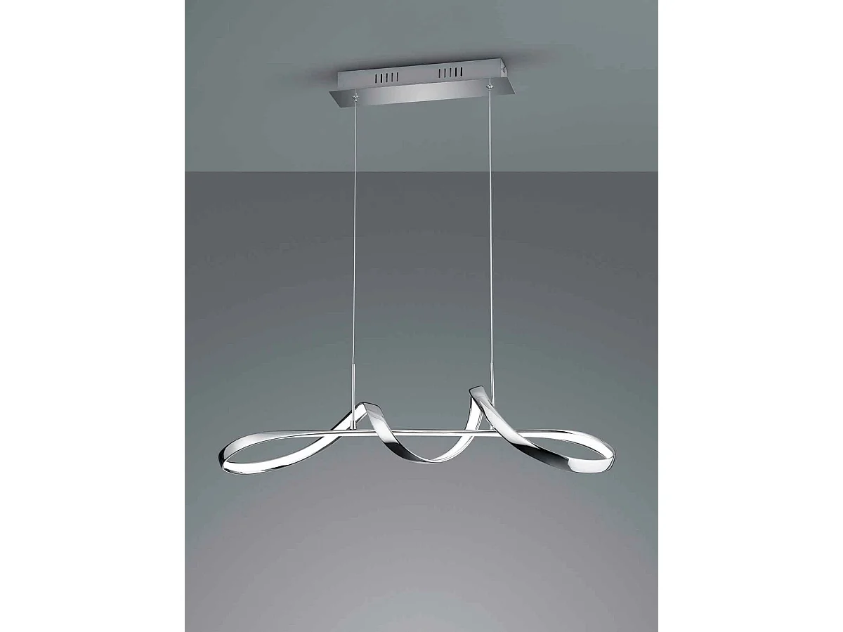 Lampada a sospensione LED, metallo, cromo, L 81 cm, Perugia