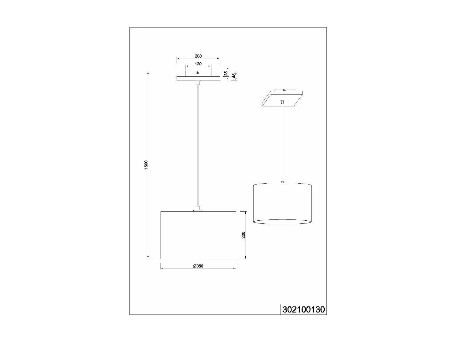 Lampada a sospensione con paralume, legno, sabbia, D 35 cm, Elmau