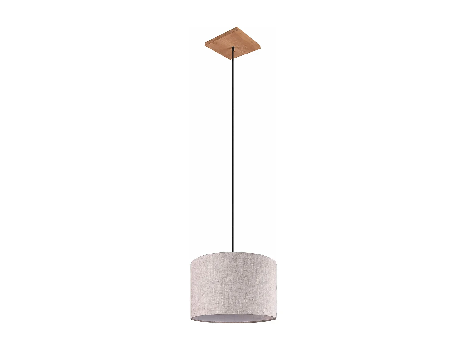 Lampada a sospensione con paralume, legno, sabbia, D 35 cm, Elmau
