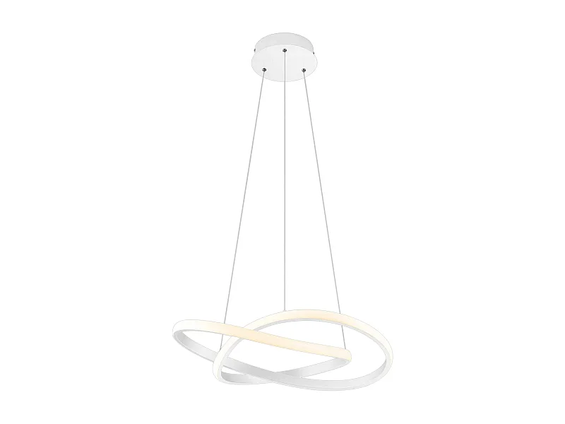 Lampada a sospensione LED cerchio, metallo, bianco, D 60 cm, Course