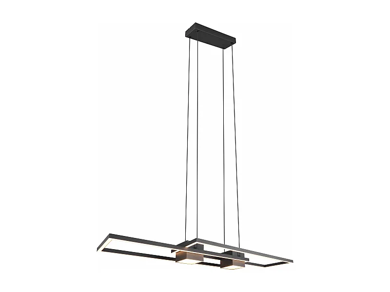 Lampada a sospensione bi-emissione, metallo, nero, L 100 cm, Albany