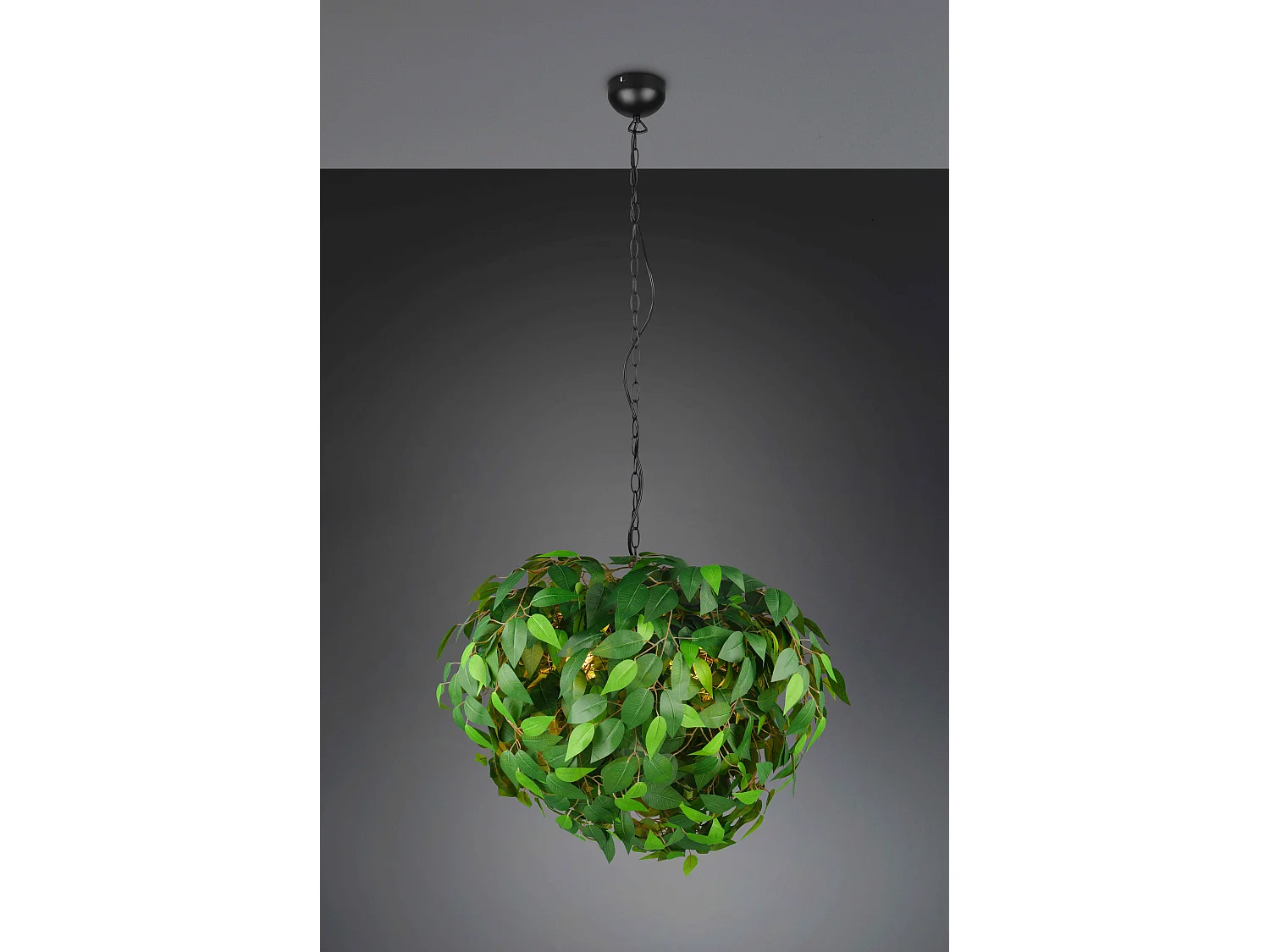 Lampada a sospensione, metallo e plastica, verde, D 70 cm, Leavy