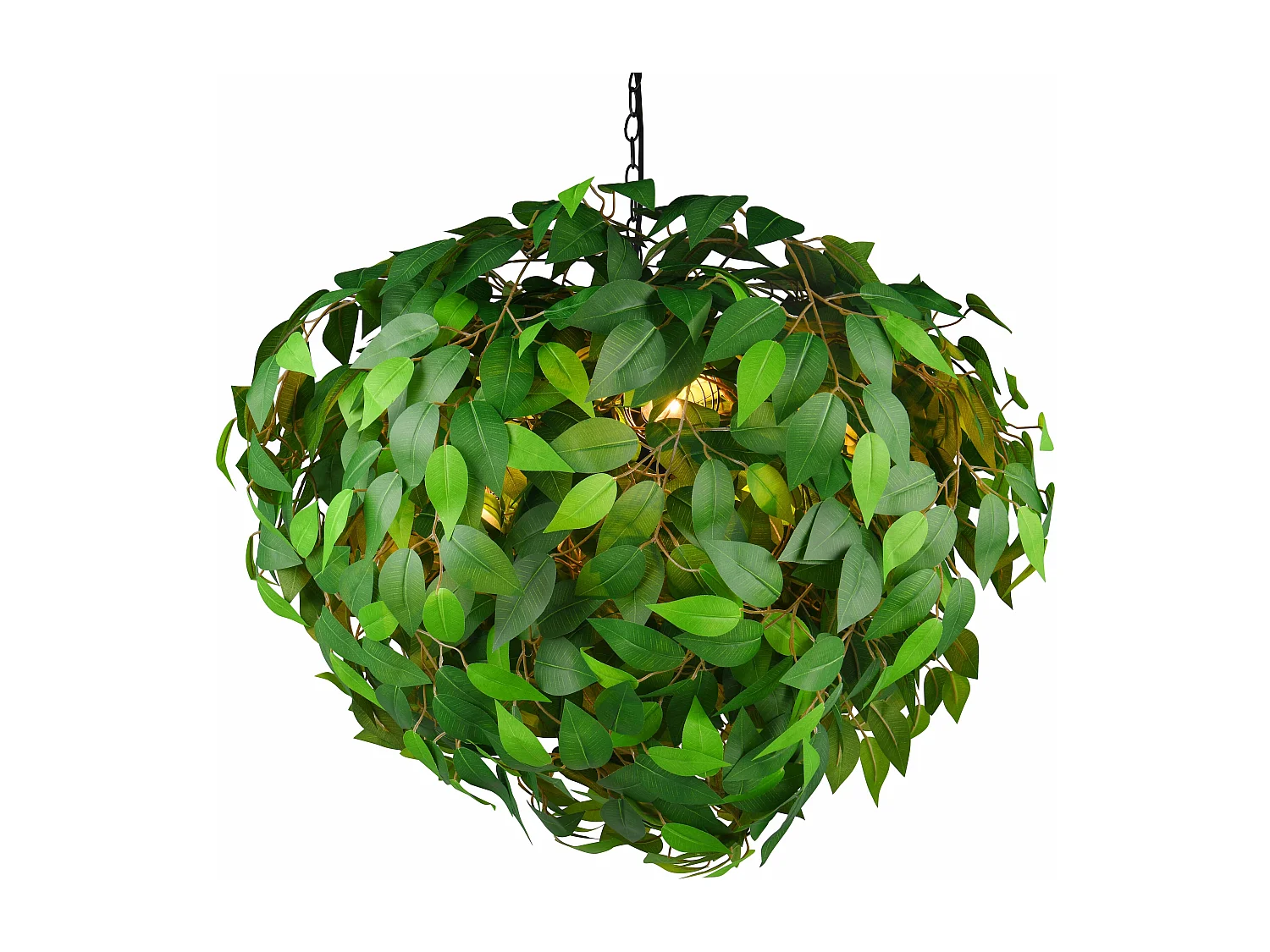 Lampada a sospensione, metallo e plastica, verde, D 70 cm, Leavy