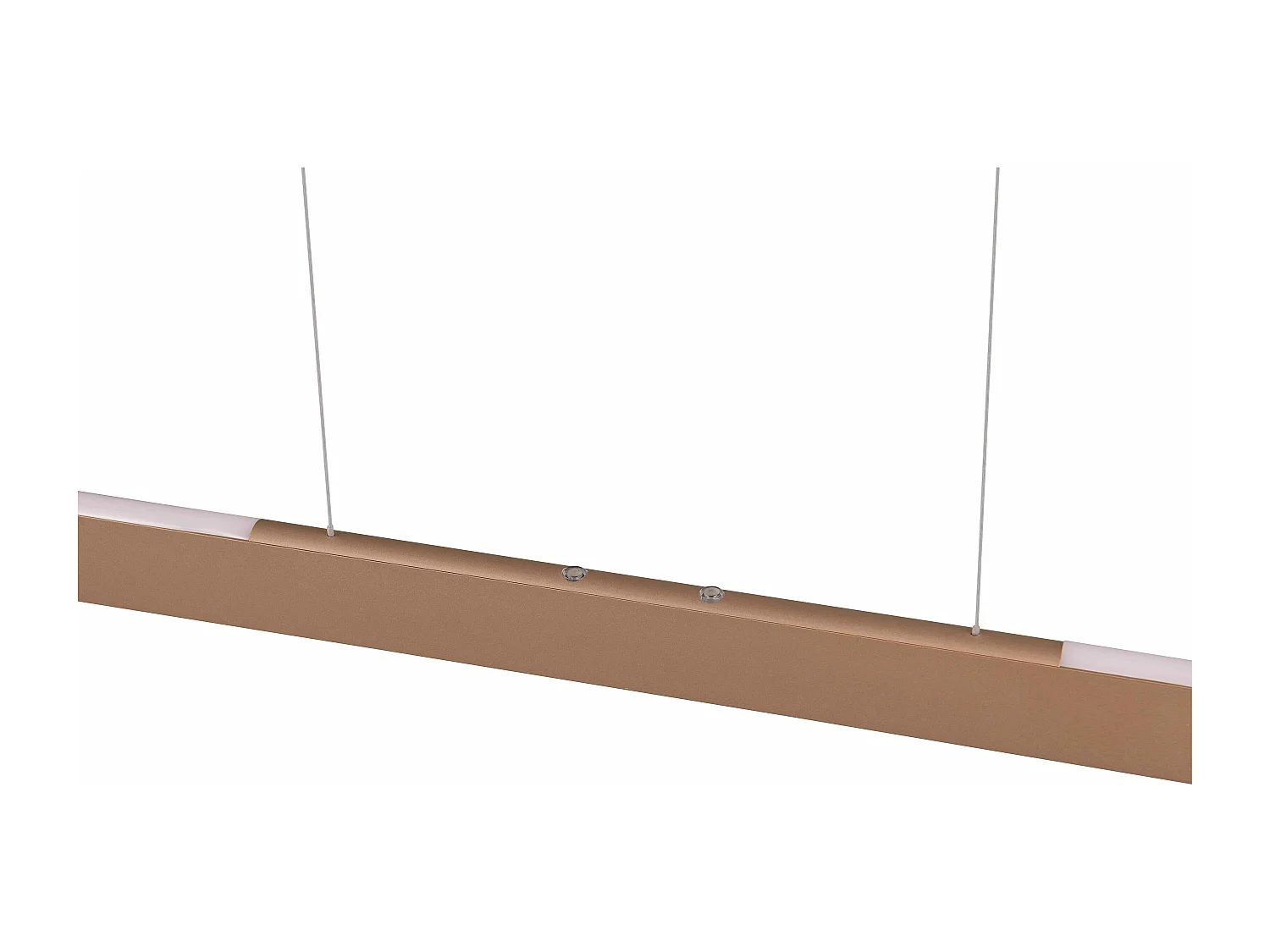 Lampada a sospensione LED a bi-emissione, metallo, caffè, L 100 cm, Helios