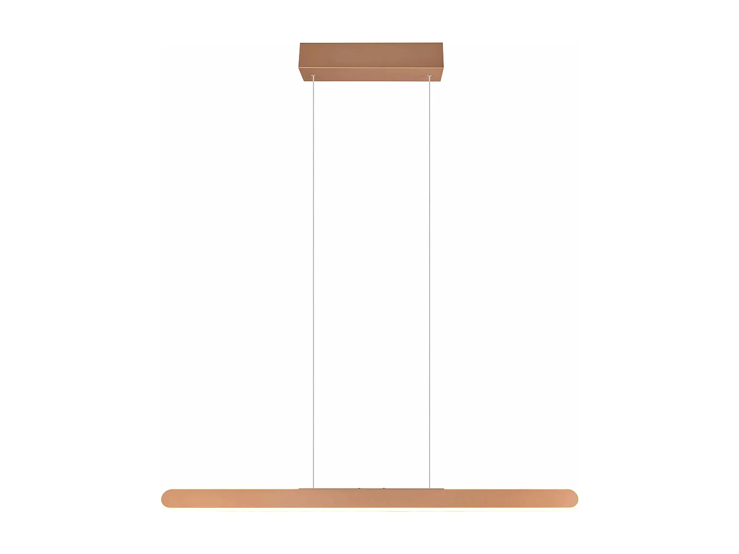 Lampada a sospensione LED a bi-emissione, metallo, caffè, L 100 cm, Helios