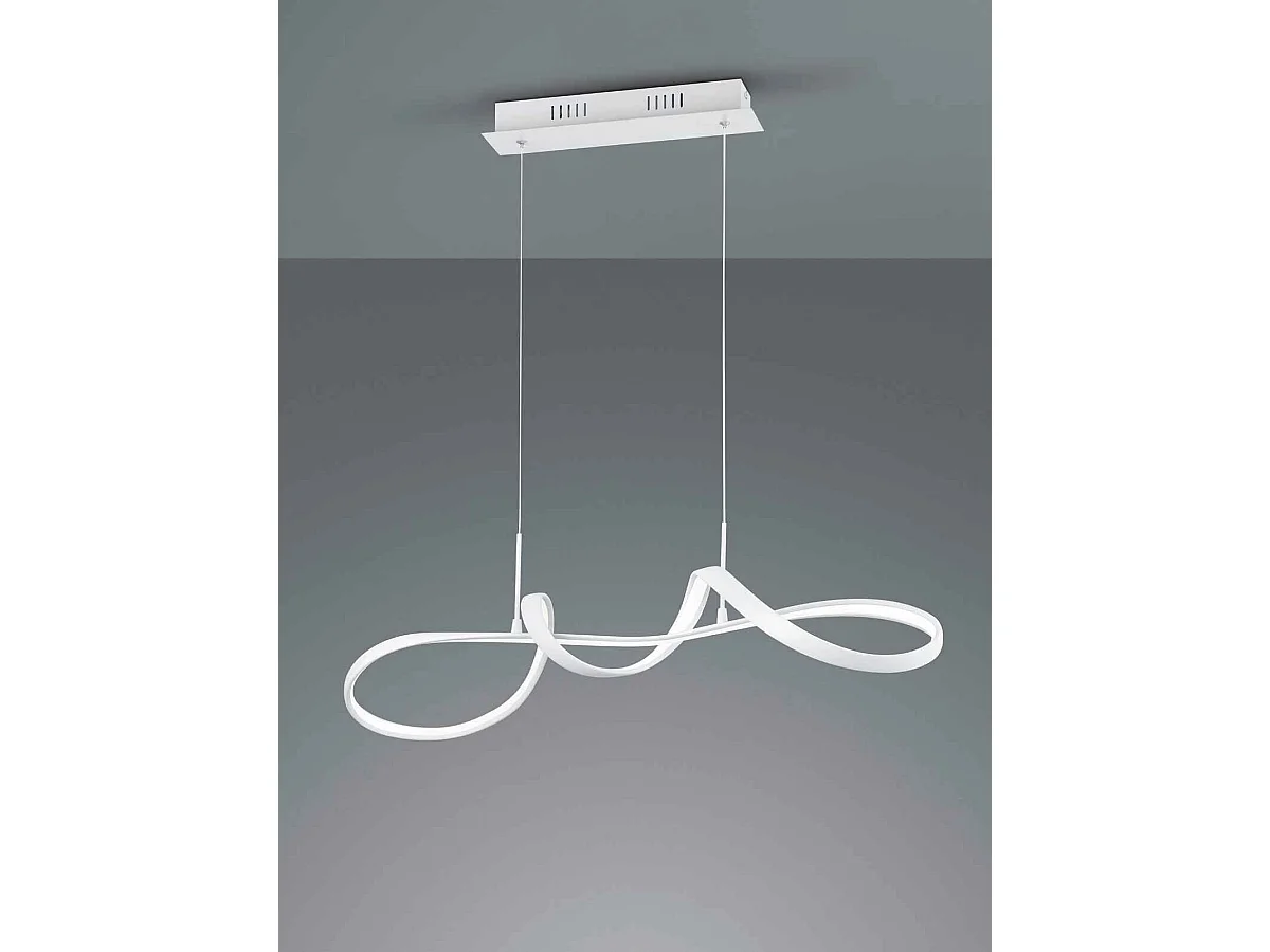 Lampada a sospensione LED, metallo, bianco, L 80 cm, Perugia