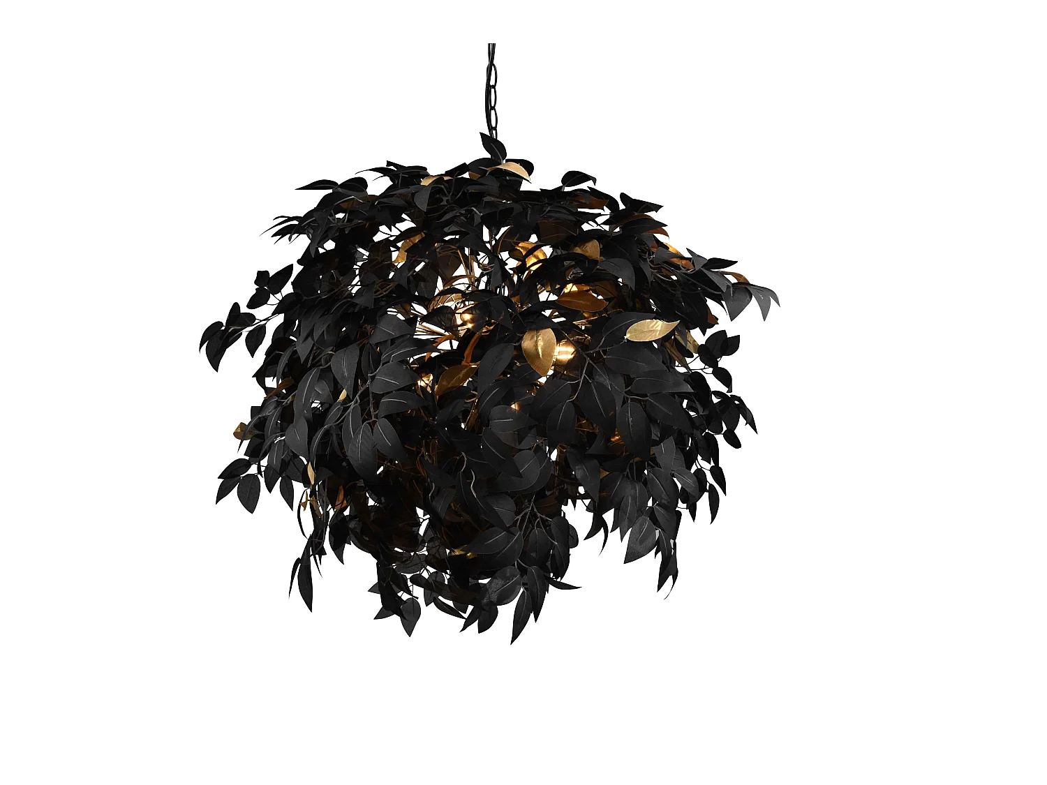Kroonluchter LEAVY - 70x70x150 cm - Zwart