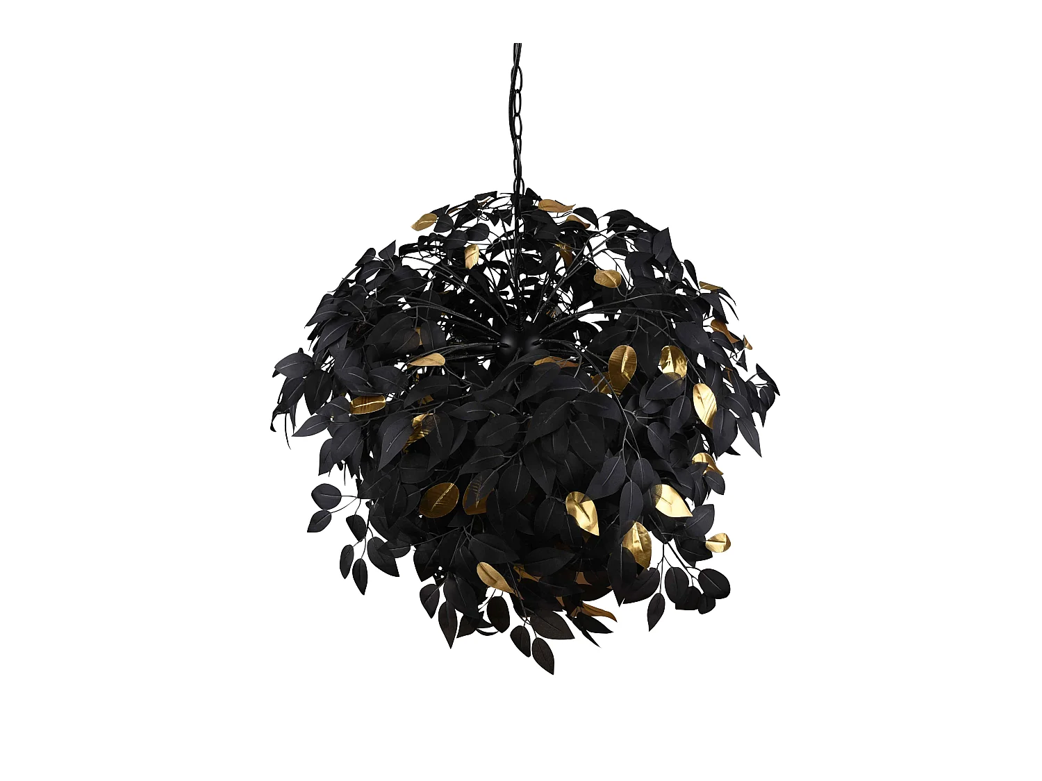 Kroonluchter LEAVY - 70x70x150 cm - Zwart