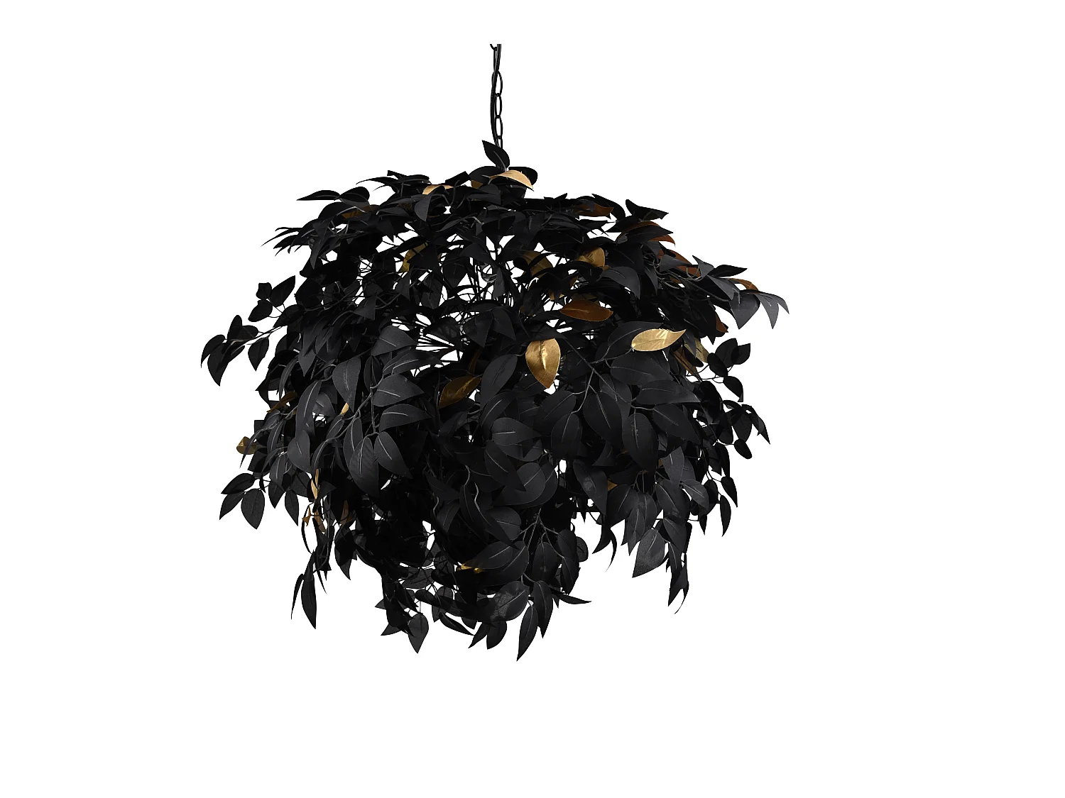 Kroonluchter LEAVY - 70x70x150 cm - Zwart