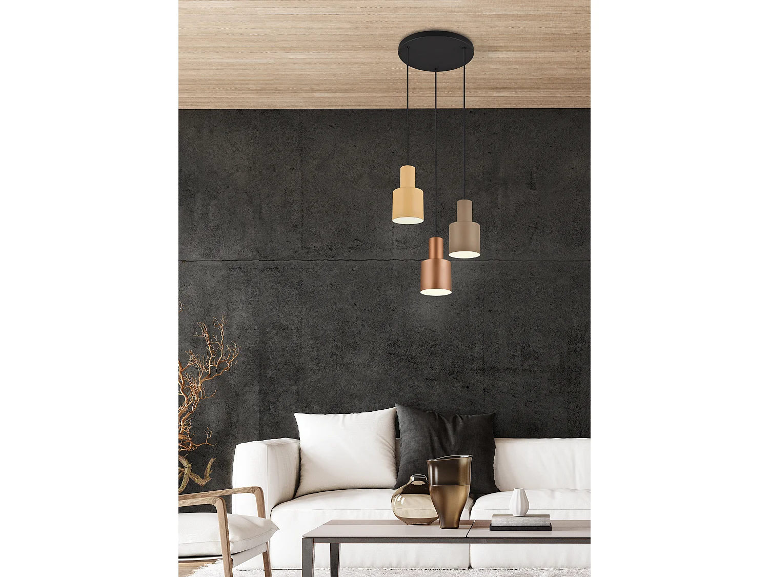 Hanglamp AGUDO - 37x37x150 cm - Multikleur