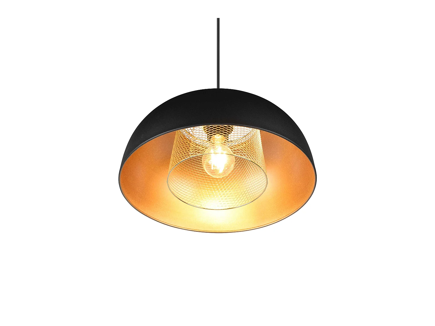 Hanglamp PUNCH - 35x35x150 cm - Zwart
