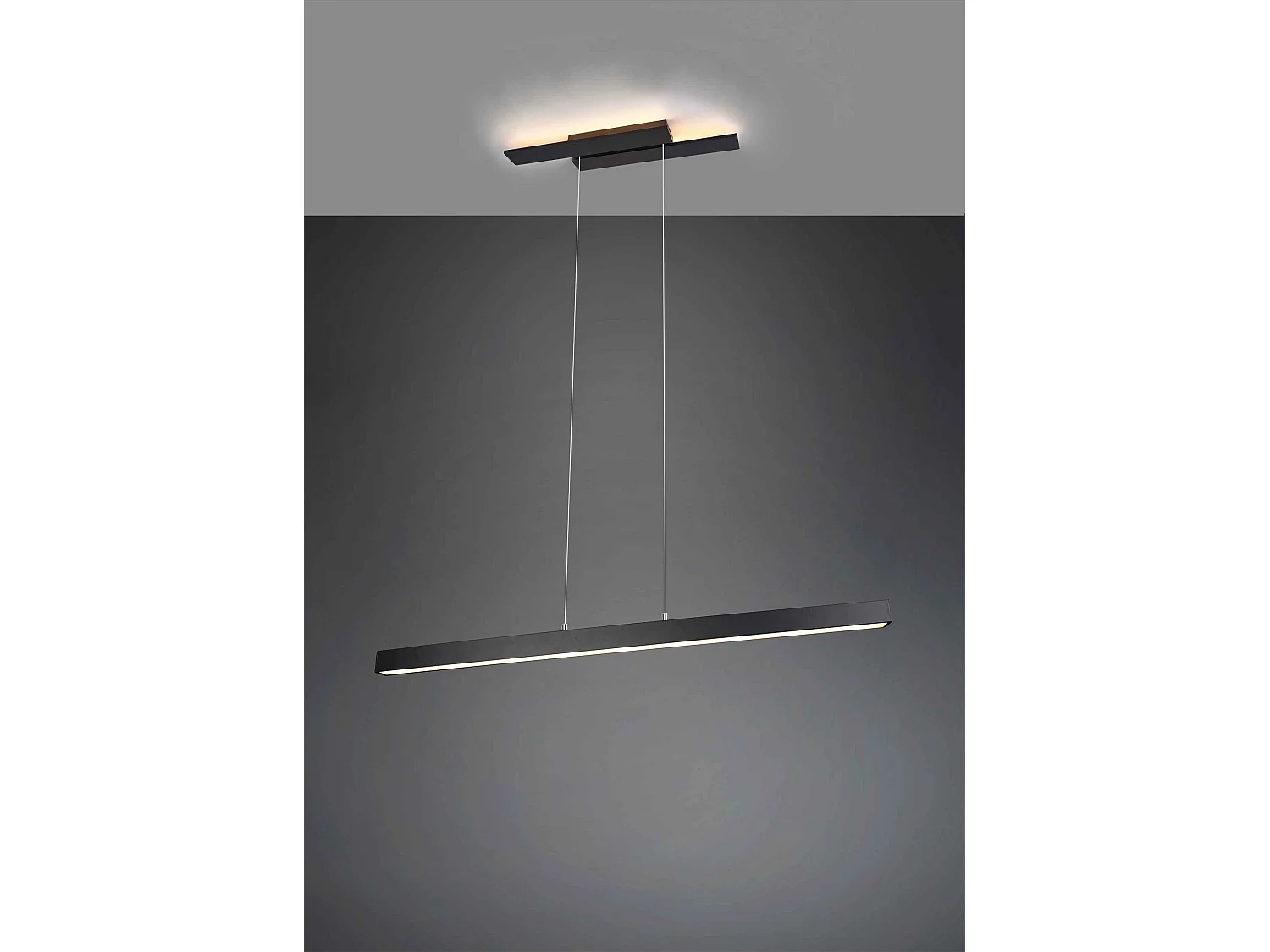 Lampada a sospensione a bi-emissione, metallo, antracite, L115 cm, Belfast