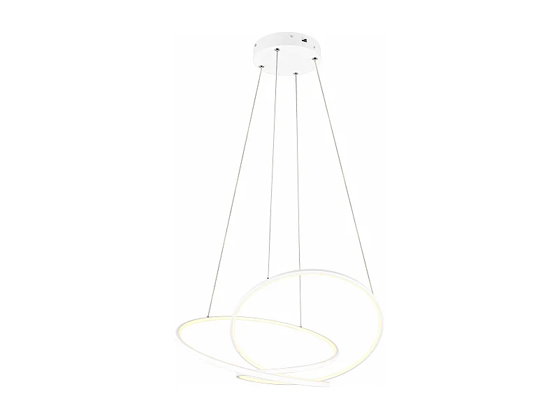 Lampada a sospensione LED, metallo, bianco, D 75 cm, Darvin