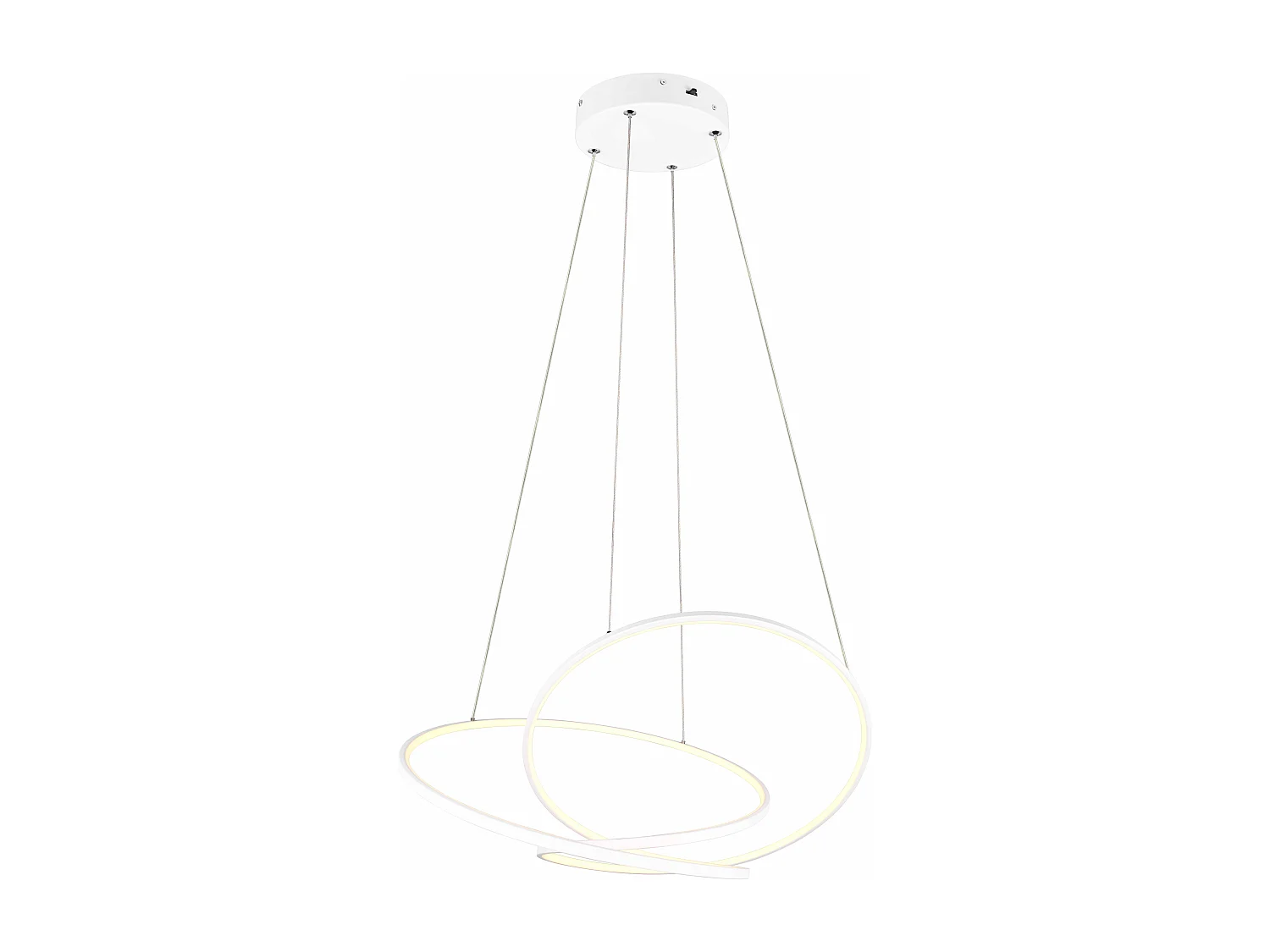 Lampada a sospensione LED, metallo, bianco, D 75 cm, Darvin