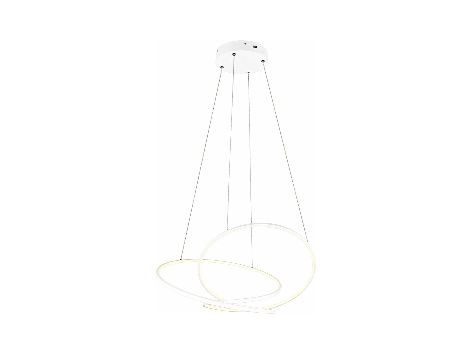 Lampada a sospensione LED, metallo, bianco, D 75 cm, Darvin