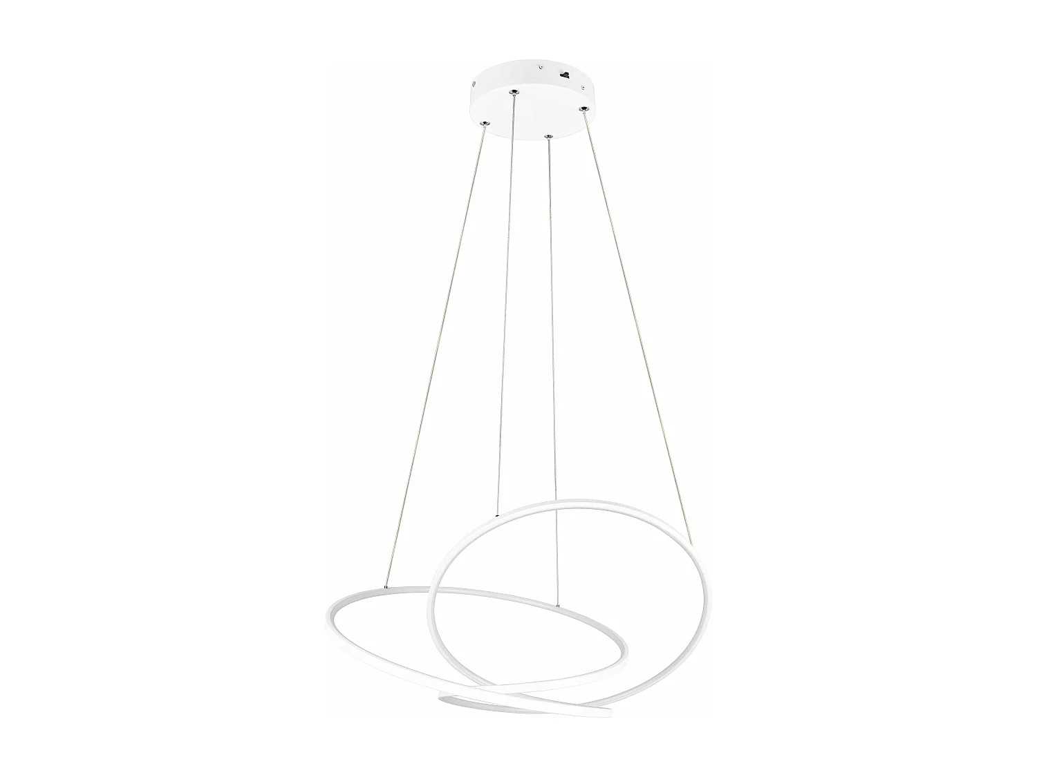 Lampada a sospensione LED, metallo, bianco, D 75 cm, Darvin