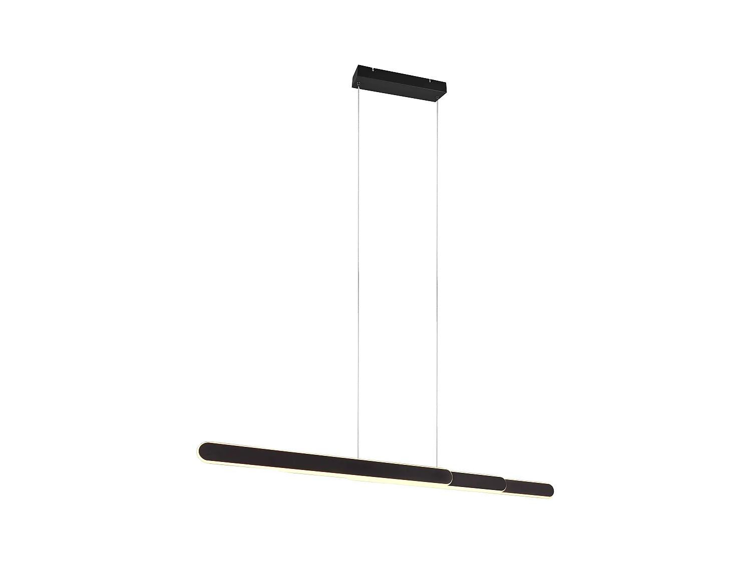Lampada a sospensione LED a bi-emissione, metallo, nero, L 130 cm, Helios