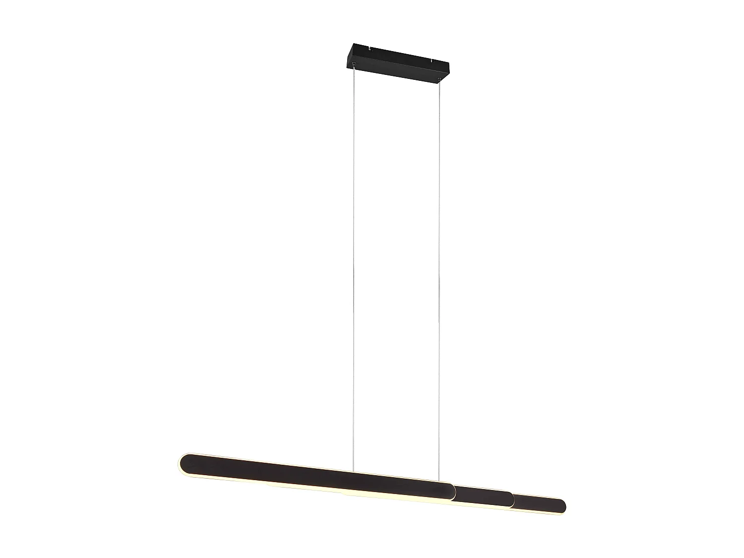Lampada a sospensione LED a bi-emissione, metallo, nero, L 130 cm, Helios