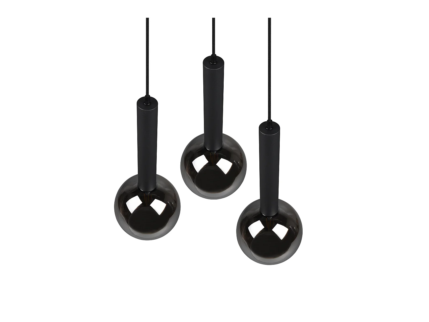 Hanglamp CLAYTON - 45x45x150 cm - Zwart
