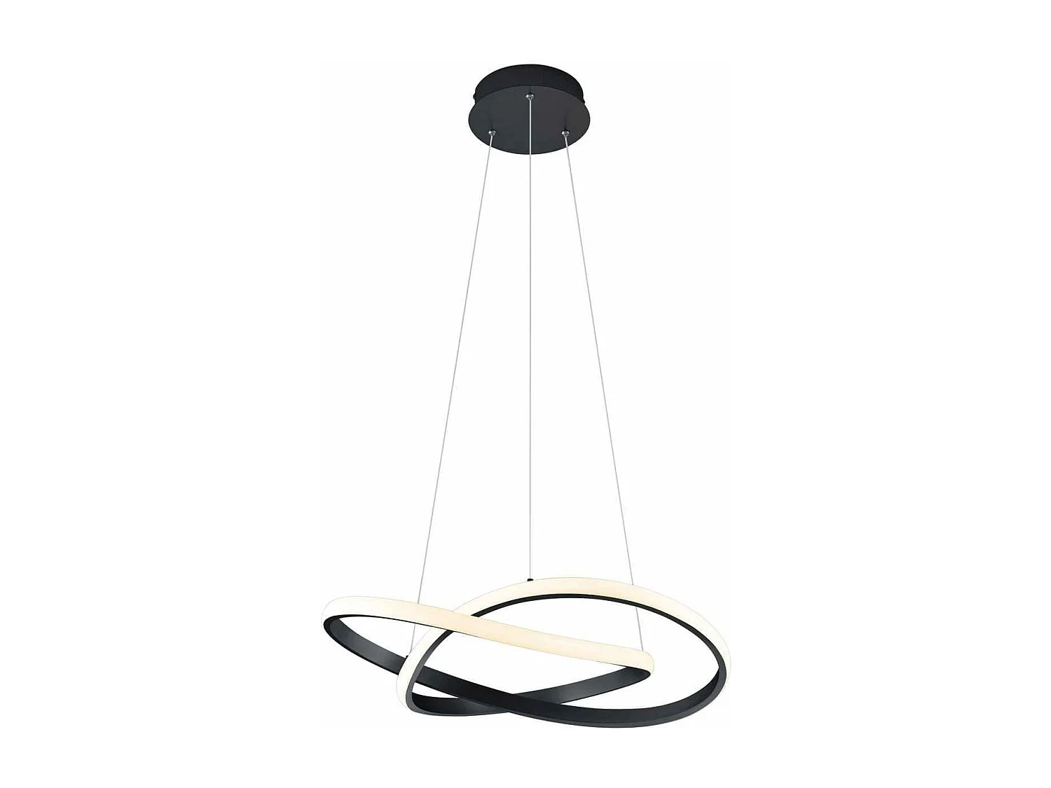 Lampada a sospensione LED cerchio, metallo, antracite, D 60 cm, Course