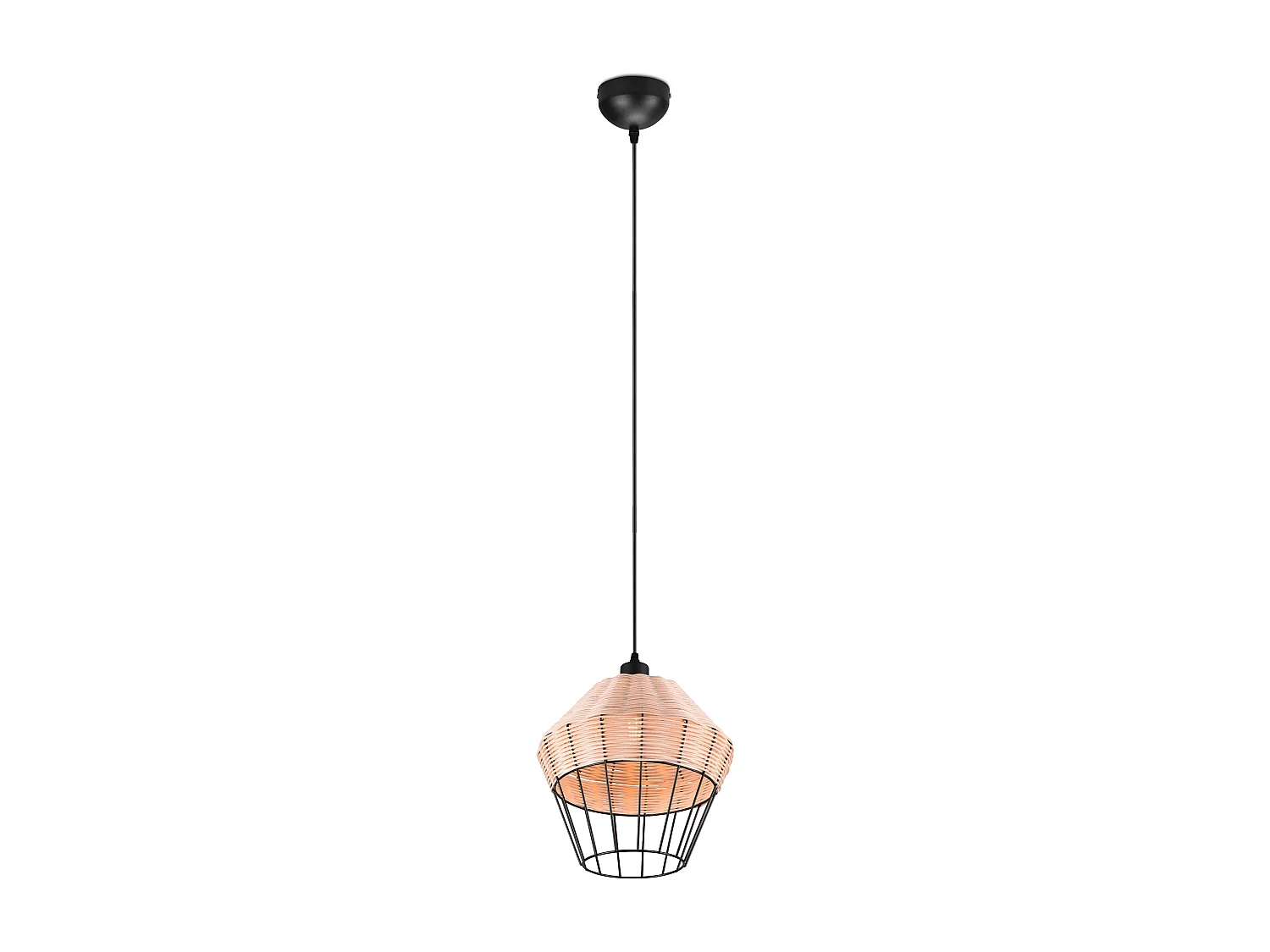 Lampada a sospensione, rattan, D 30 cm, Borka