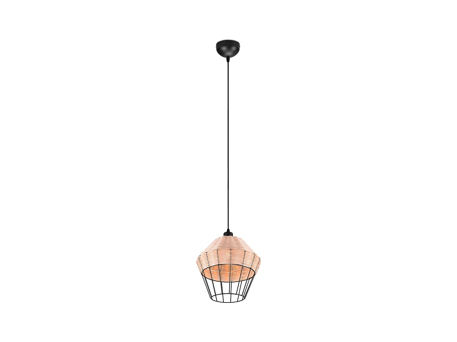 Lampada a sospensione, rattan, D 30 cm, Borka