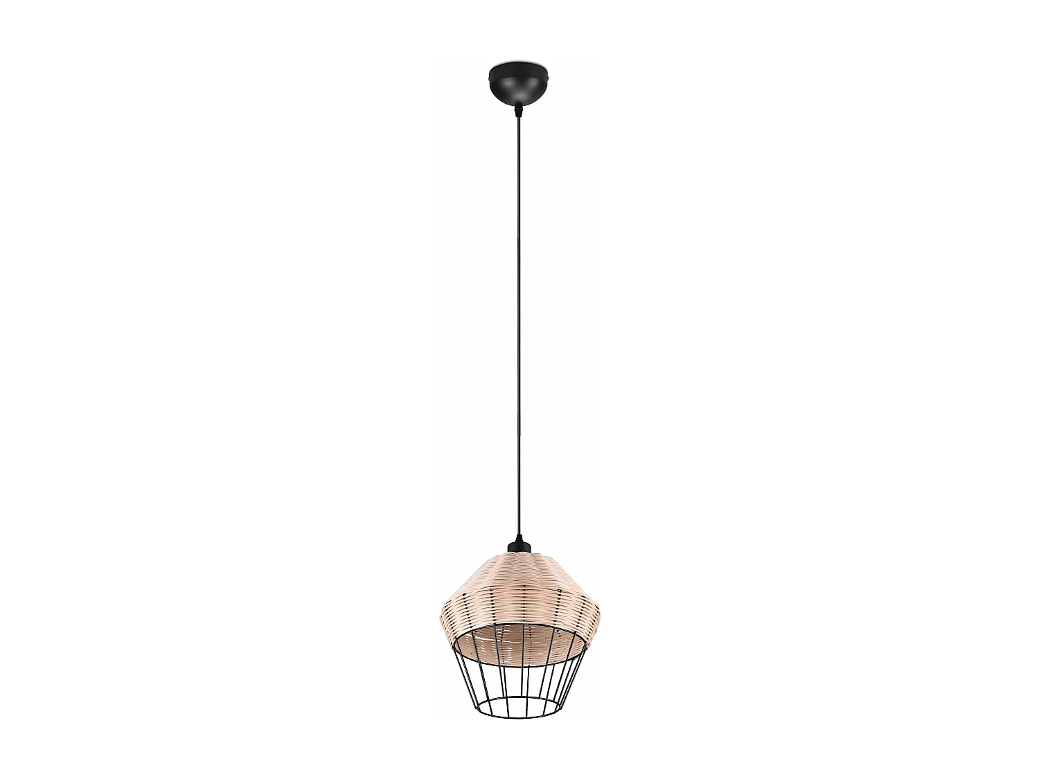 Lampada a sospensione, rattan, D 30 cm, Borka