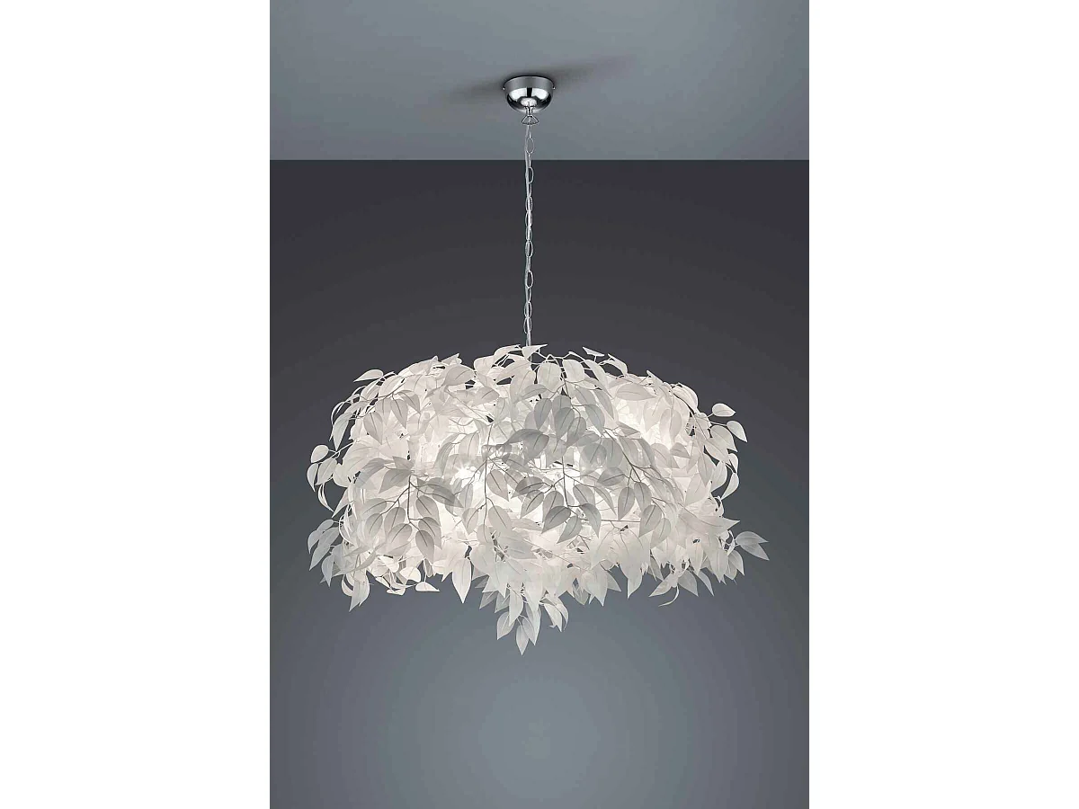 Lampada a sospensione, metallo, bianco, D 70 cm, Leavy